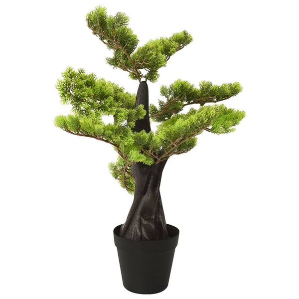 Tekokasvi bonsaipuu sypressi ruukulla 60 cm vihreä Tekokasvit