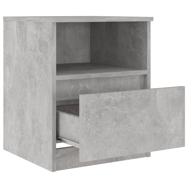 Yöpöytä betoninharmaa 40x40x50 cm lastulevy