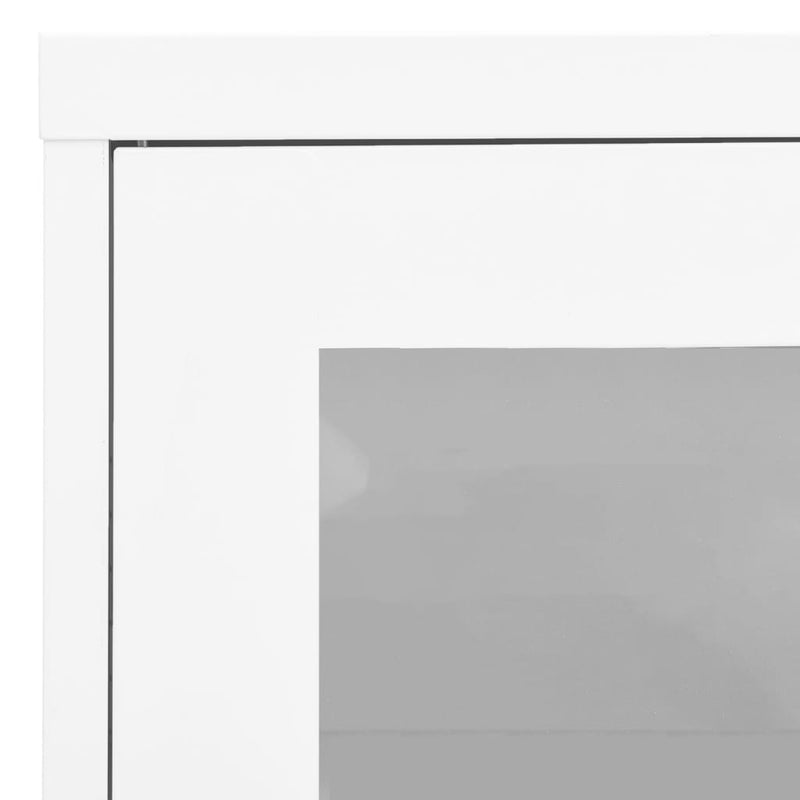 Toimistokaappi valkoinen 90x40x70 cm teräs Säilytys- & lukkokaapit