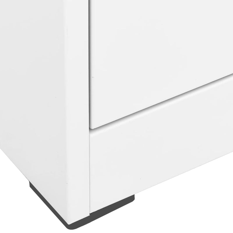 Arkistokaappi valkoinen 90x46x164 cm teräs Arkistokaapit