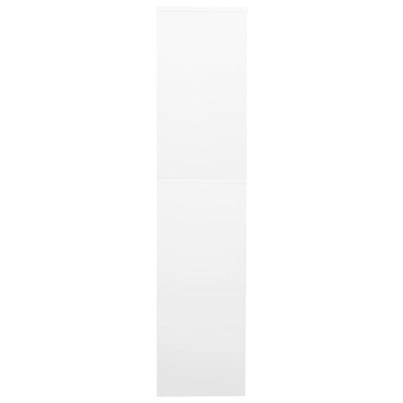 Toimistokaappi valkoinen 90x40x180 cm teräs Säilytys- & lukkokaapit