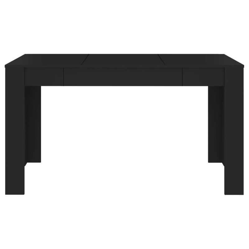 Ruokapöytä musta 140x74,5x76 cm lastulevy