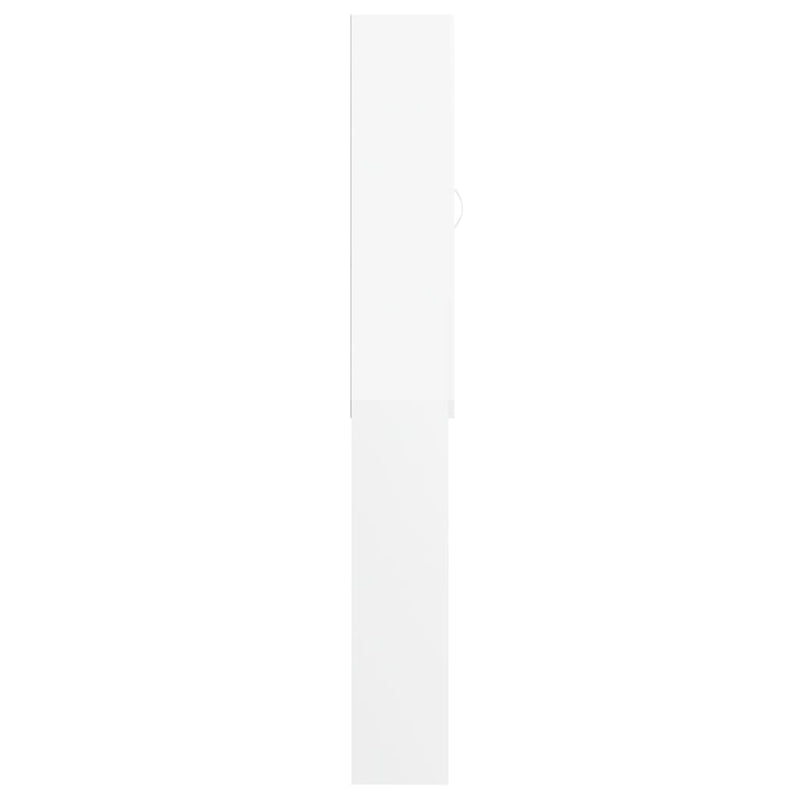 Pesukonekaappi valkoinen 64x25,5x190 cm