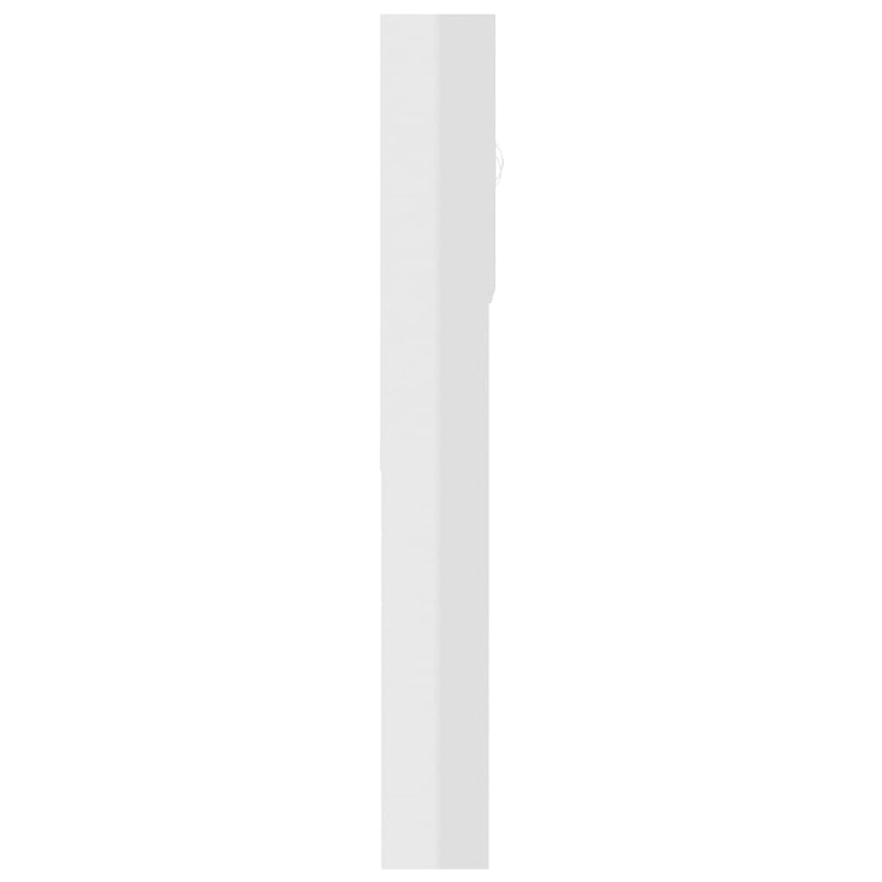 Pesukonekaappi korkeakiilto valkoinen 64x25,5x190 cm