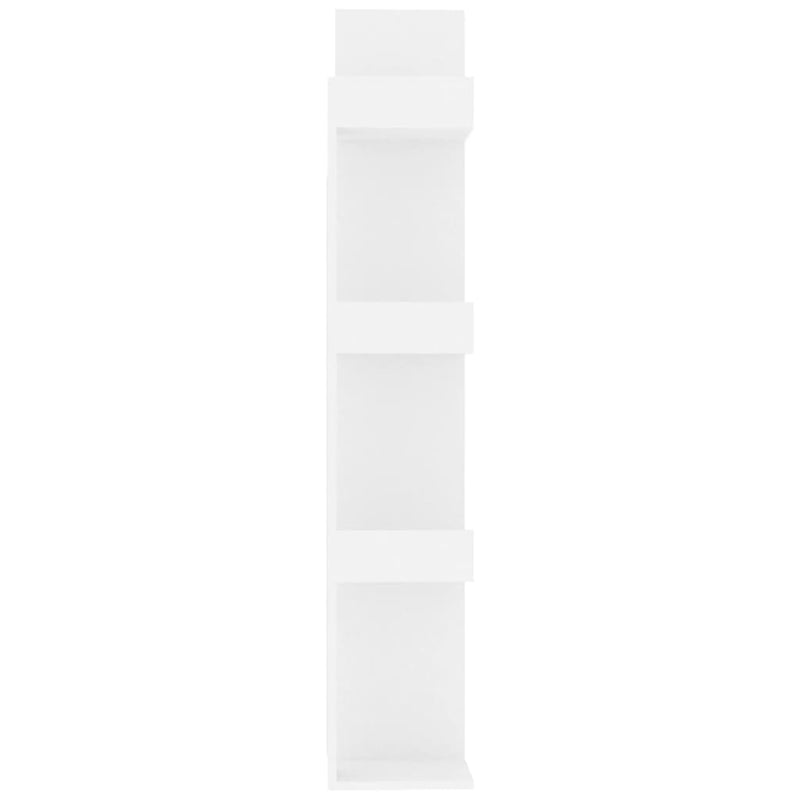 Kirjahylly valkoinen 48x25,5x140 cm lastulevy