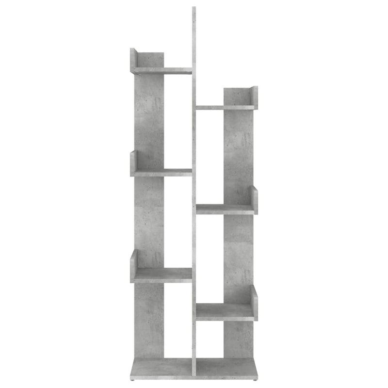 Kirjahylly betoninharmaa 48x25,5x140 cm lastulevy
