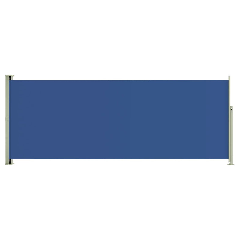 Sisäänvedettävä terassin sivumarkiisi 117x300 cm sininen Päivän- & aurinkovarjot