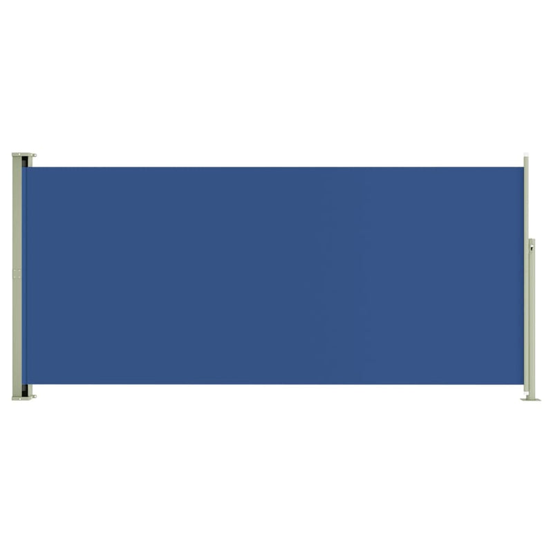 Sisäänvedettävä terassin sivumarkiisi 140x300 cm sininen Päivän- & aurinkovarjot
