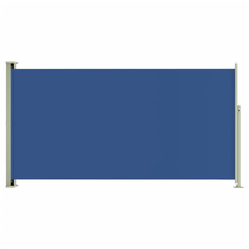 Sisäänvedettävä terassin sivumarkiisi 160x300 cm sininen Päivän- & aurinkovarjot