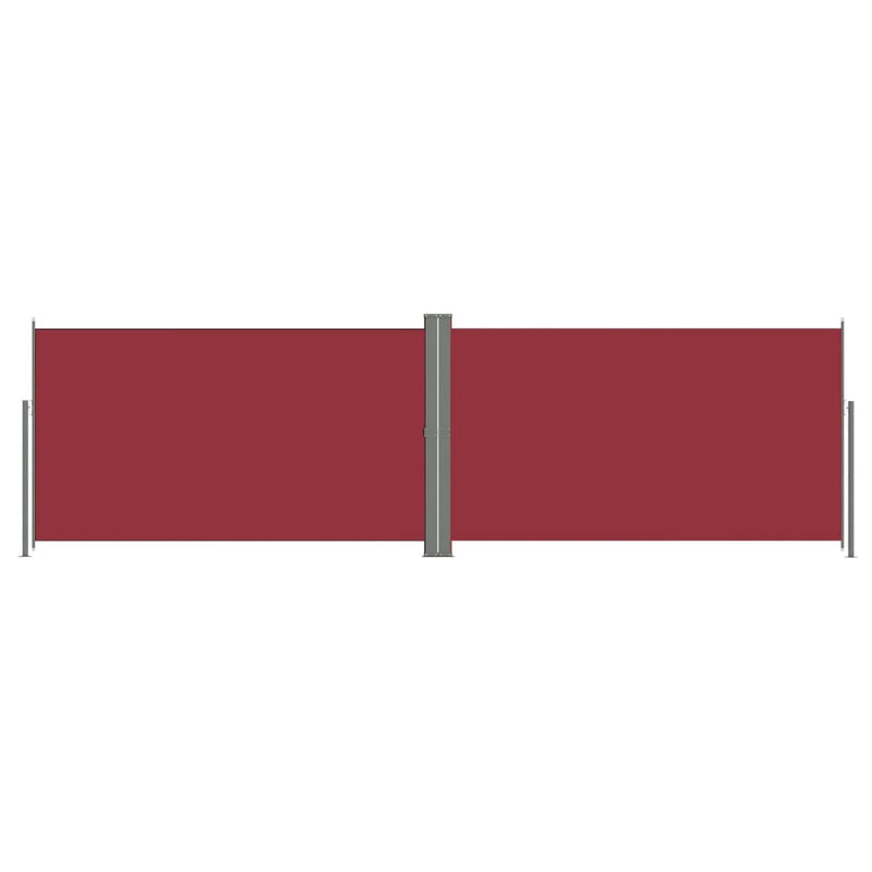 Sisäänvedettävä sivumarkiisi punainen 180x600 cm Päivän- & aurinkovarjot
