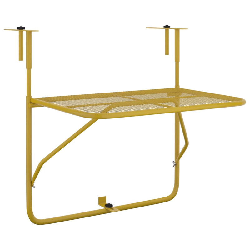 Parvekepöytä kultainen 60x40 cm teräs - KIWAHome.com