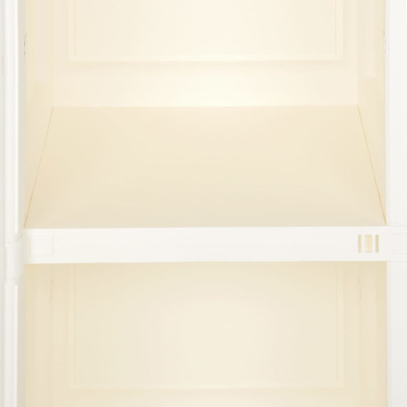 Muovikaappi 40x43x85,5 cm puutyyli valkoinen Säilytys- & lukkokaapit
