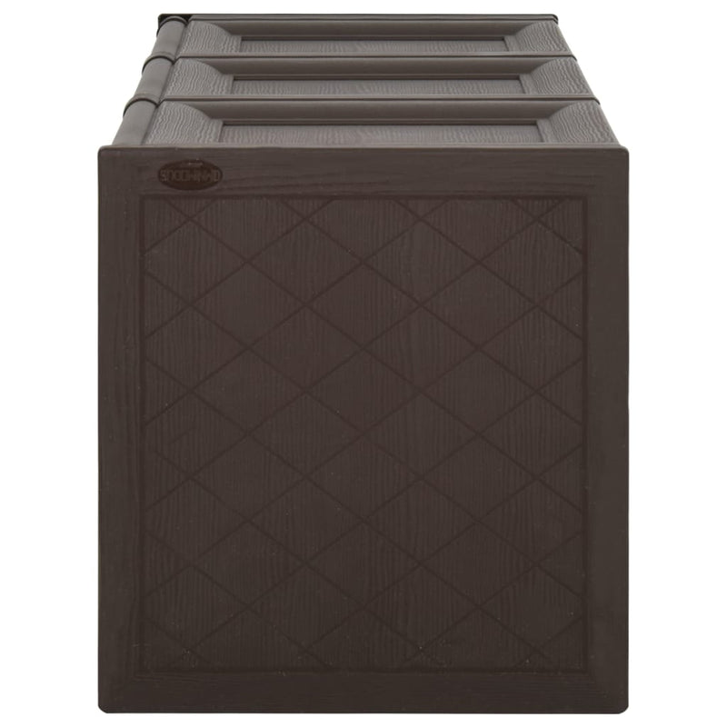 Tyynylaatikko ruskea 125x40x42 cm 130 l Säilytyslaatikot