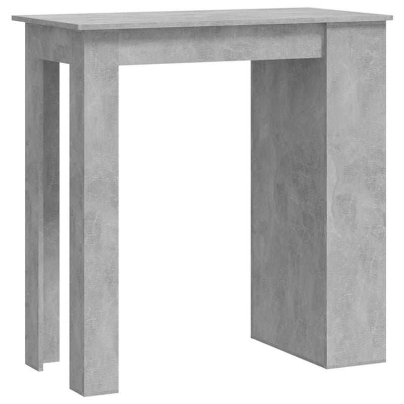 Baaripöytä säilytystelineellä betoninharmaa 102x50x103,5 cm