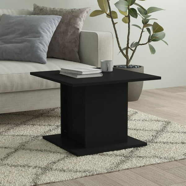 Sohvapöytä musta 55,5x55,5x40 cm lastulevy