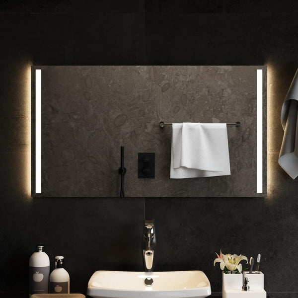 Kylpyhuoneen LED-peili 90x50 cm