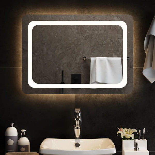 Kylpyhuoneen LED-peili 70x50 cm