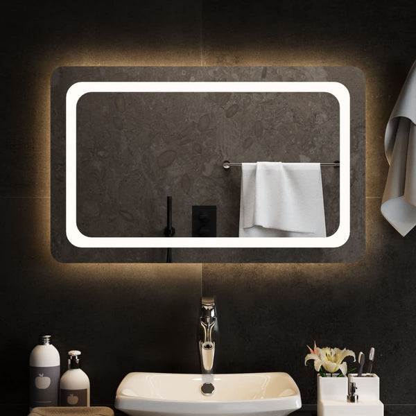 Kylpyhuoneen LED-peili 80x50 cm