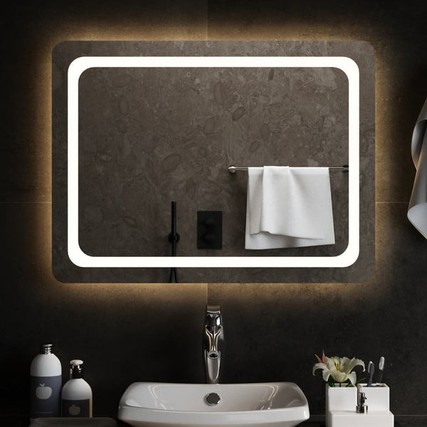 Kylpyhuoneen LED-peili 80x60 cm