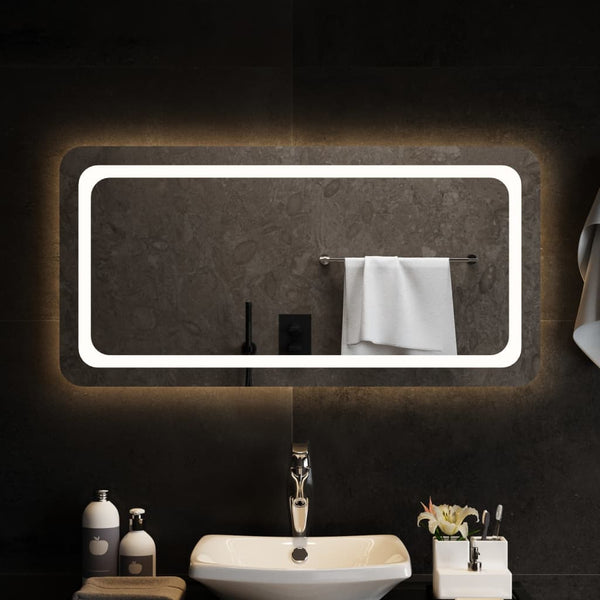 Kylpyhuoneen LED-peili 100x50 cm