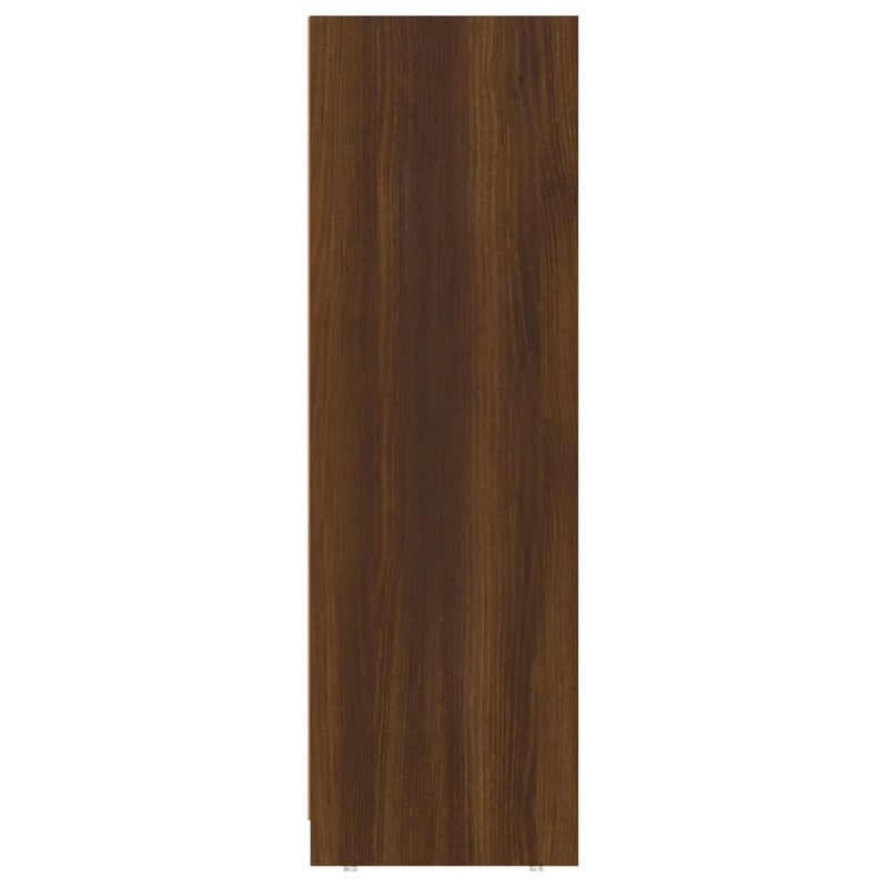 Kylpyhuoneen kaappi ruskea tammi 30x30x95 cm tekninen puu