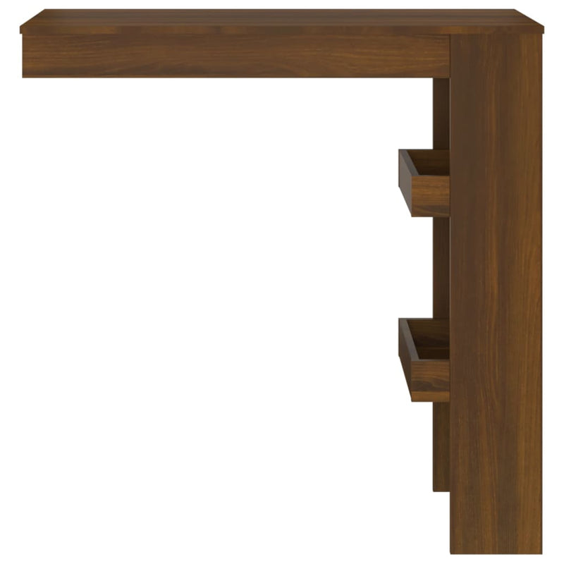 Seinäkiinnitettävä baaripöytä rusk. 102x45x103,5cm tekninen puu