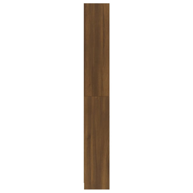 5-kerroksinen Kirjahylly ruskea tammi 80x24x175 cm tekninen puu
