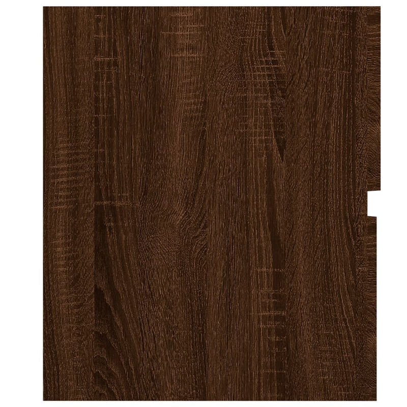 2-osainen Kylpyhuoneen kalustesarja ruskea tammi tekninen puu