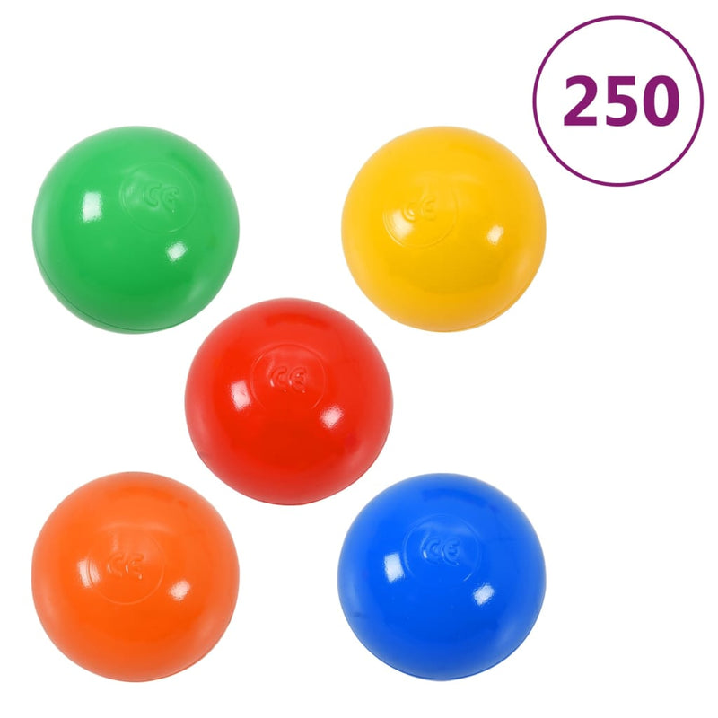 Lasten leikkiteltta 250 pallolla monivärinen 190x264x90 cm