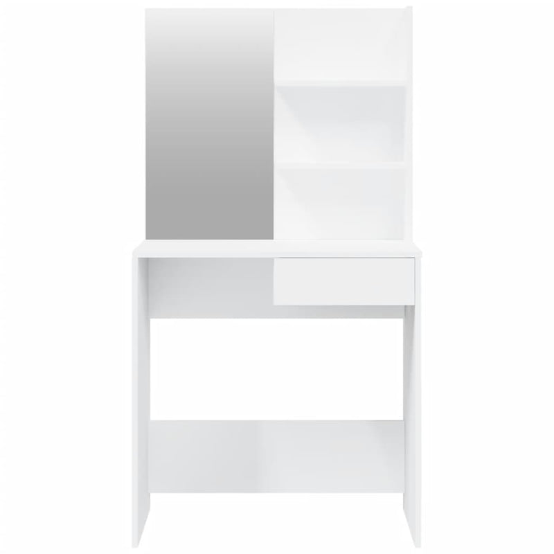 Peilipöytä valkoinen 74,5x40x141 cm