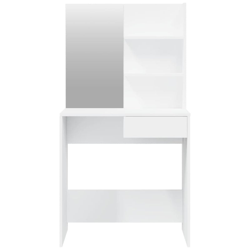 Peilipöytäsarja valkoinen 74,5x40x141 cm