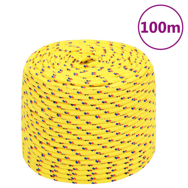 Veneköysi keltainen 10 mm 100 m polypropeeni