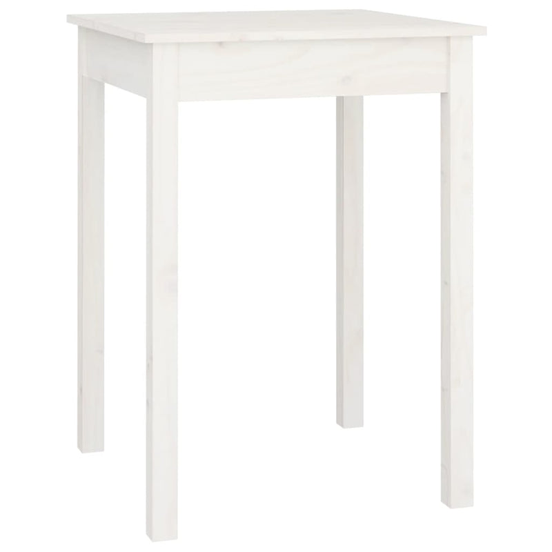 Ruokapöytä valkoinen 55x55x75 cm täysi mänty