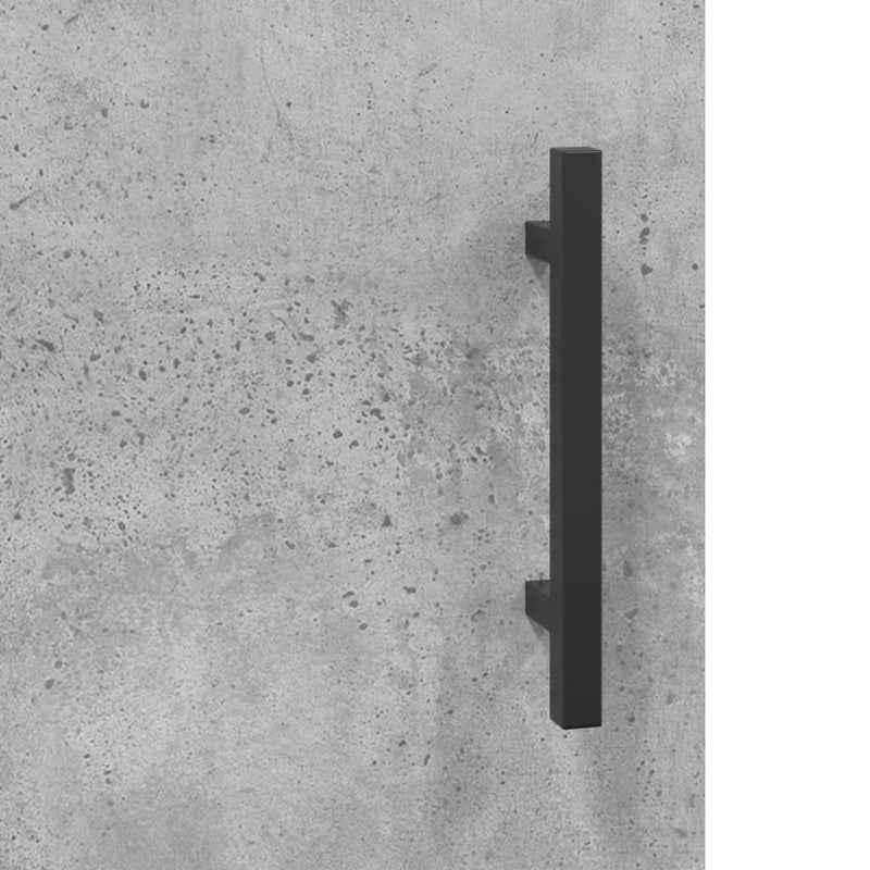 Kaappi betoninharmaa 69,5x34x180 cm tekninen puu