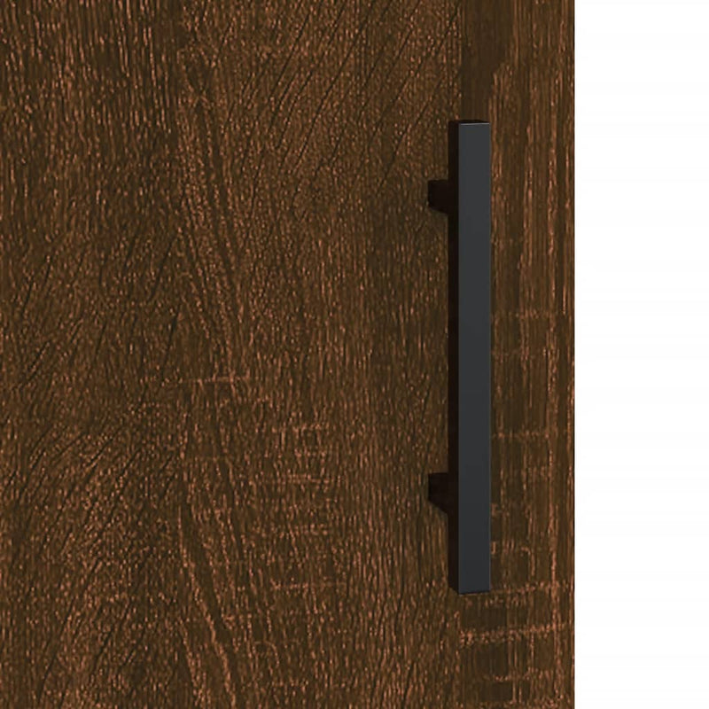 Kaappi ruskea tammi 69,5x34x180 cm tekninen puu