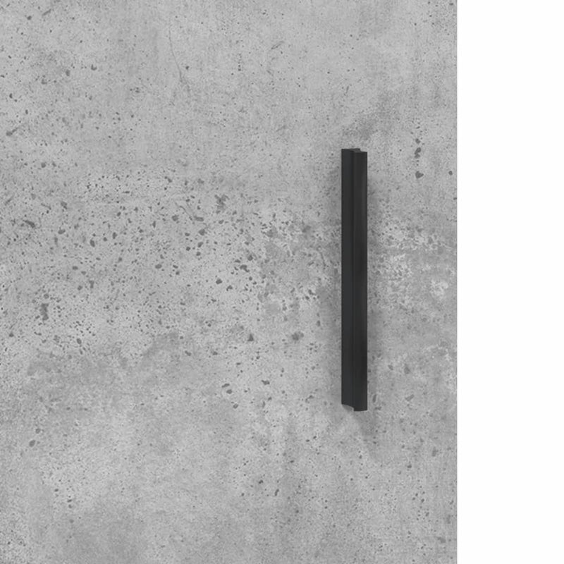 Kaappi betoninharmaa 69,5x34x180 cm tekninen puu