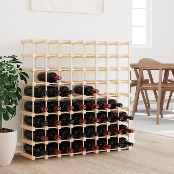 Viinipulloteline 72 pullolle 90,5x23x90,5 cm täysi mänty