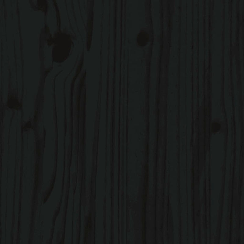 Polttopuuteline musta 110x35x108,5 cm täysi mänty