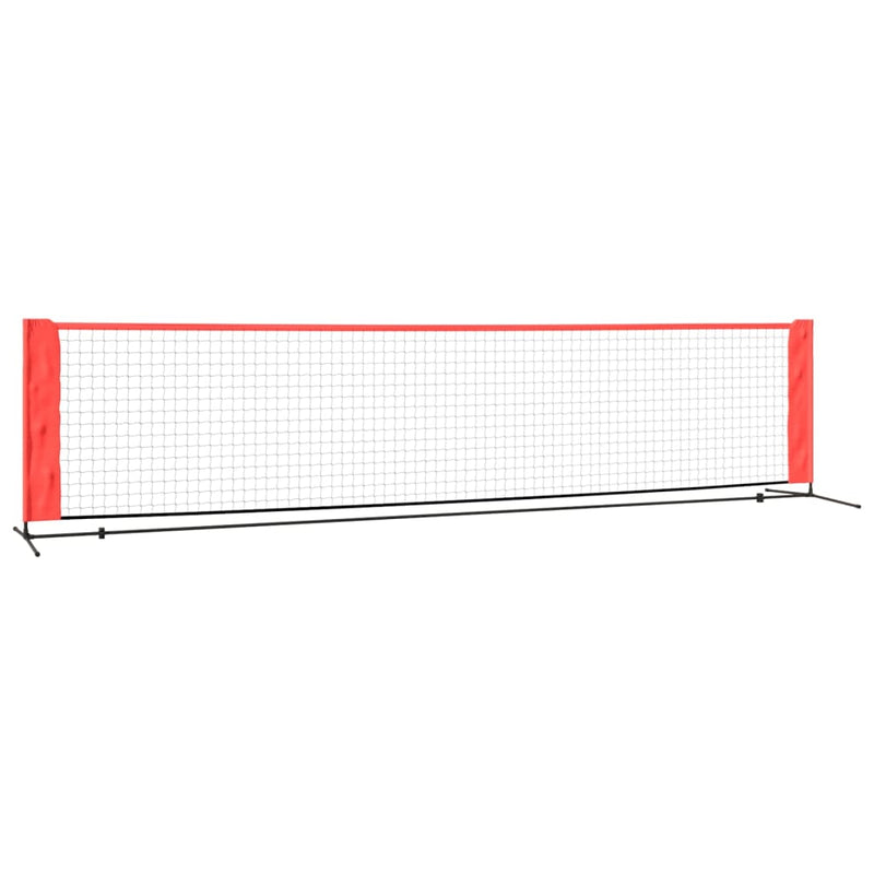 Tennisverkko musta ja punainen 400x100x87 cm polyesteri