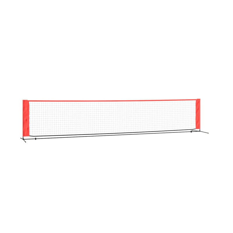 Tennisverkko musta ja punainen 500x100x87 cm polyesteri