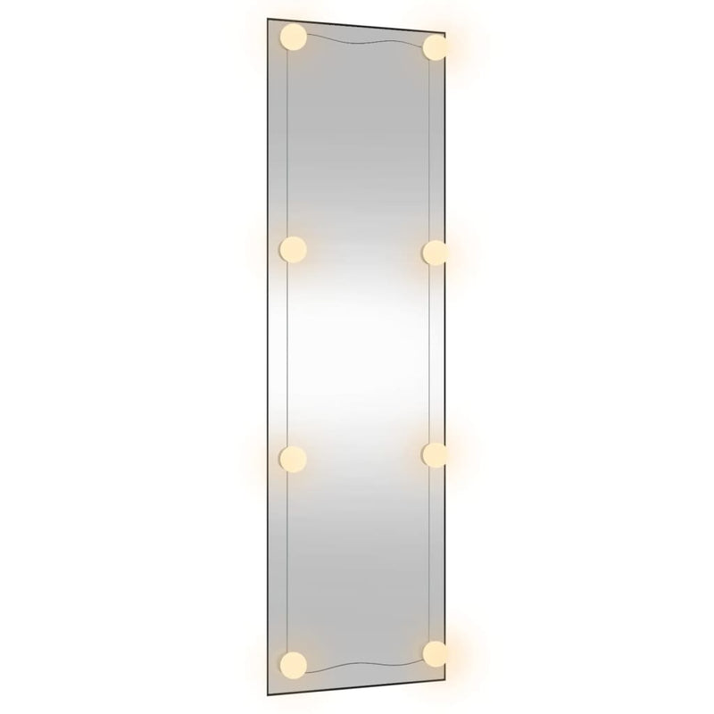 Seinäpeili LED-valoilla 30x100 cm lasi suorakulmio