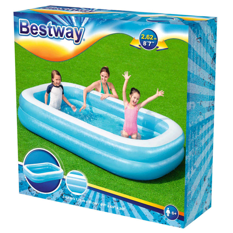 Bestway Family Täytettävä uima-allas 262x175x51 cm sinivalkoinen
