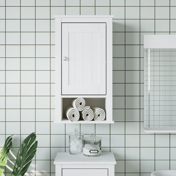 Kylpyhuoneen seinäkaappi BERG valk. 40x27x71,5 cm täysi mänty