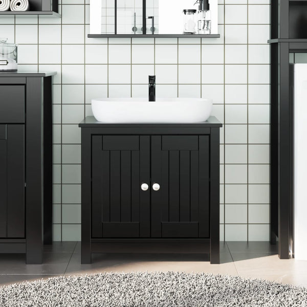Kylpyhuoneen allaskaappi BERG musta 60x34x59 cm täysi mänty