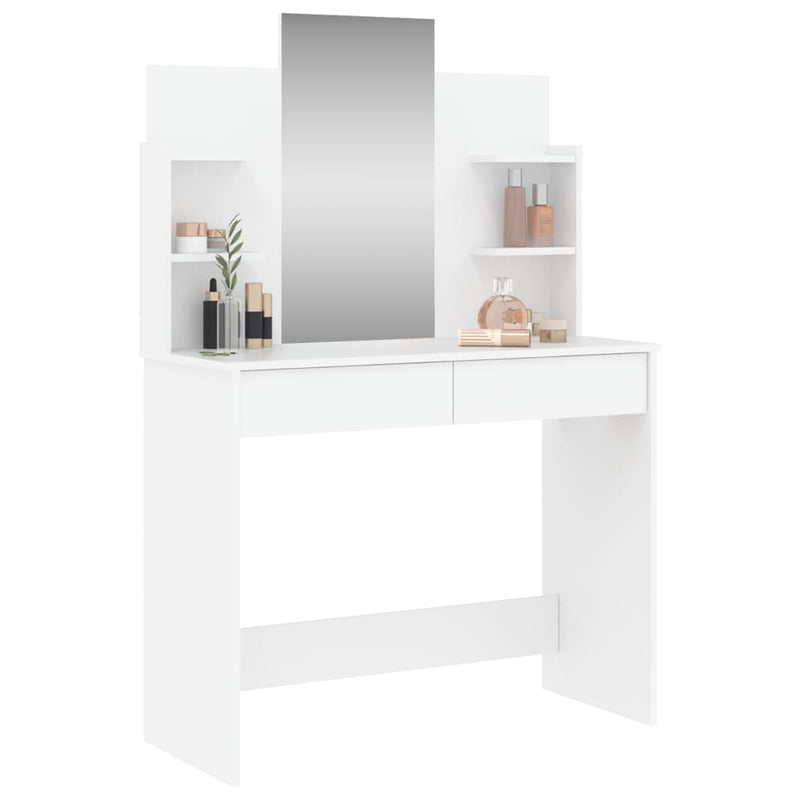Peilipöytä valkoinen 96x39x142 cm