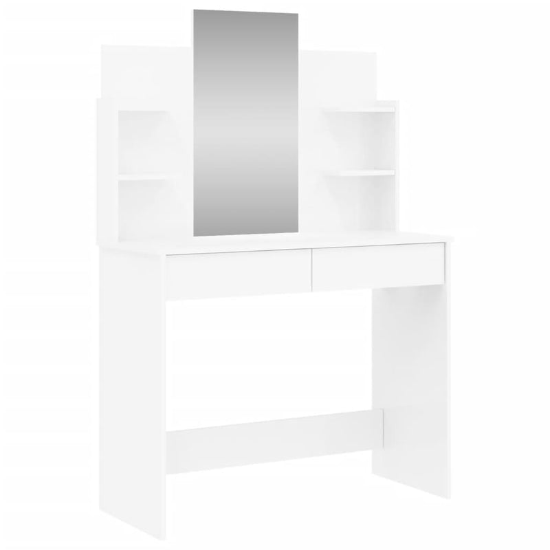 Peilipöytä korkeakiilto valkoinen 96x39x142 cm