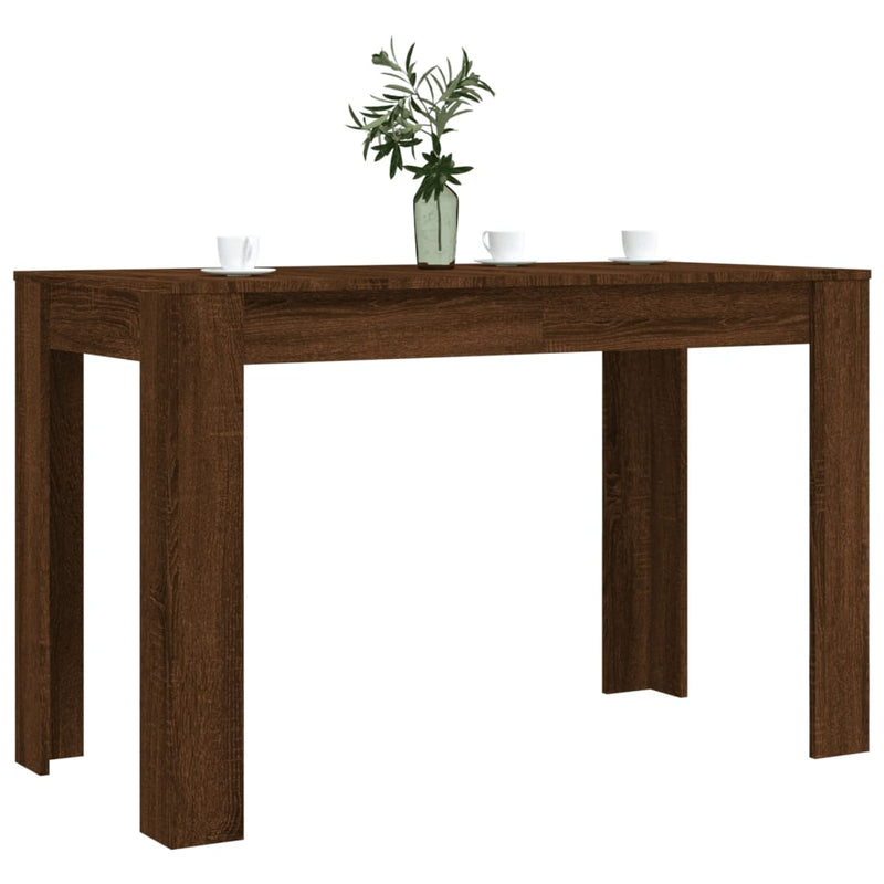 Ruokapöytä ruskea tammi 120x60x76 cm tekninen puu