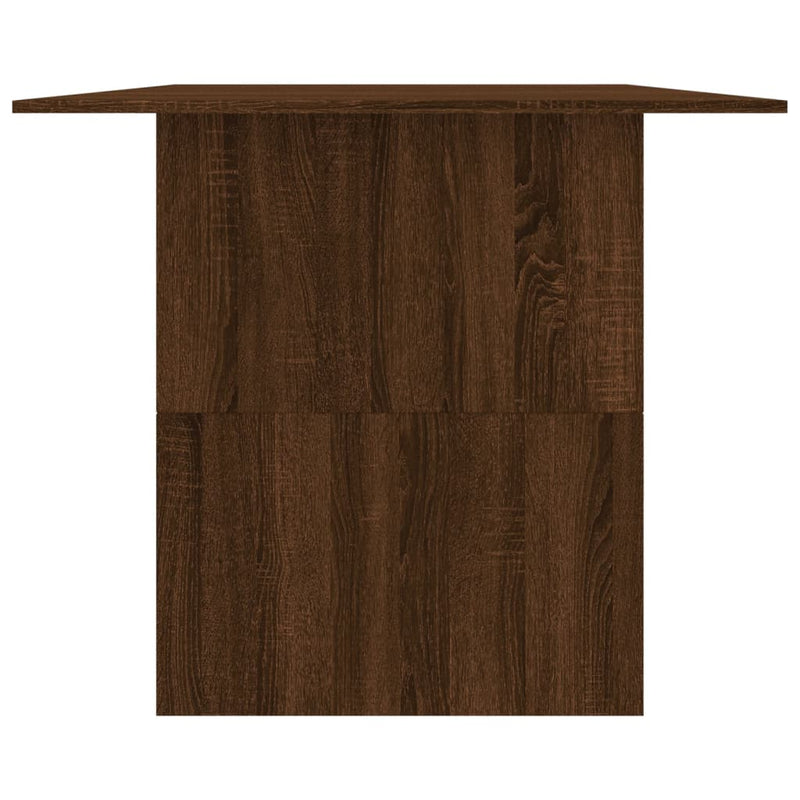 Ruokapöytä ruskea tammi 180x90x76 cm tekninen puu