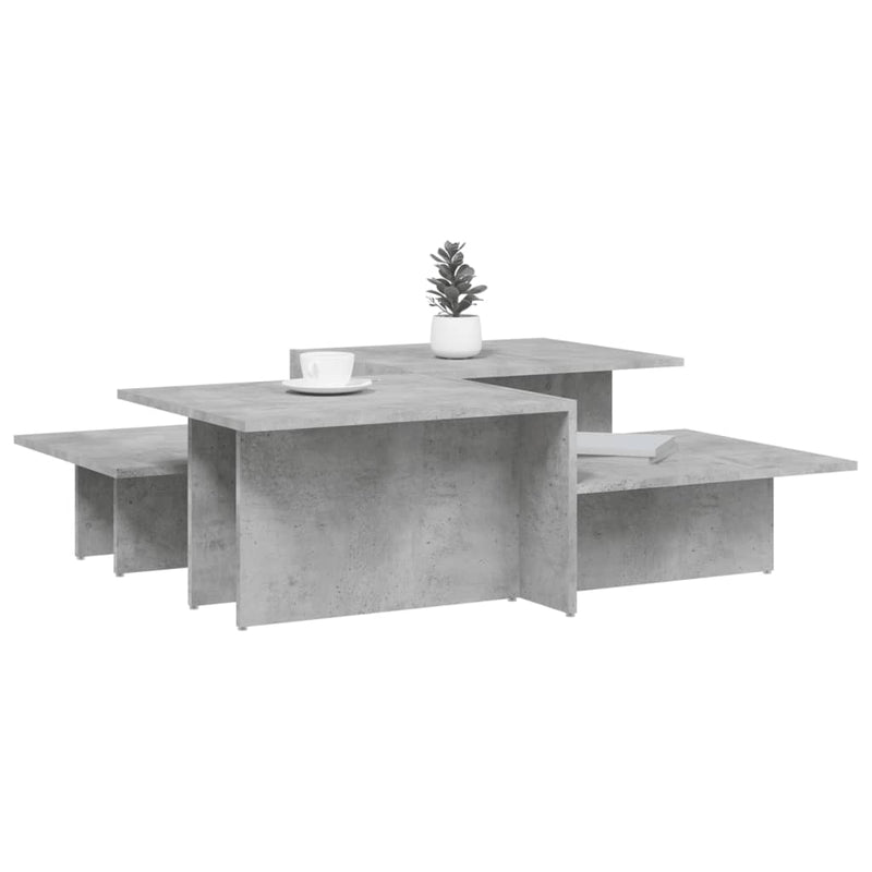Sohvapöydät 2 kpl betoninharmaa tekninen puu
