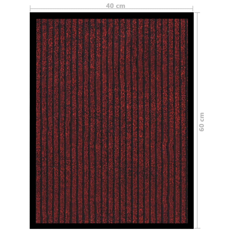 Ovimatto raidallinen punainen 40x60 cm - KIWAHome.com